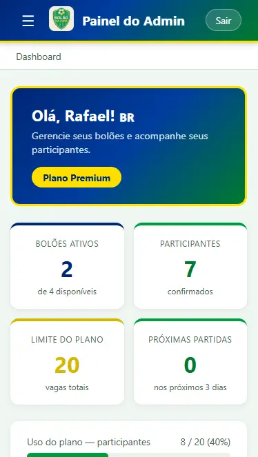 App do Bolão da Copa 2026 - Screenshot 1